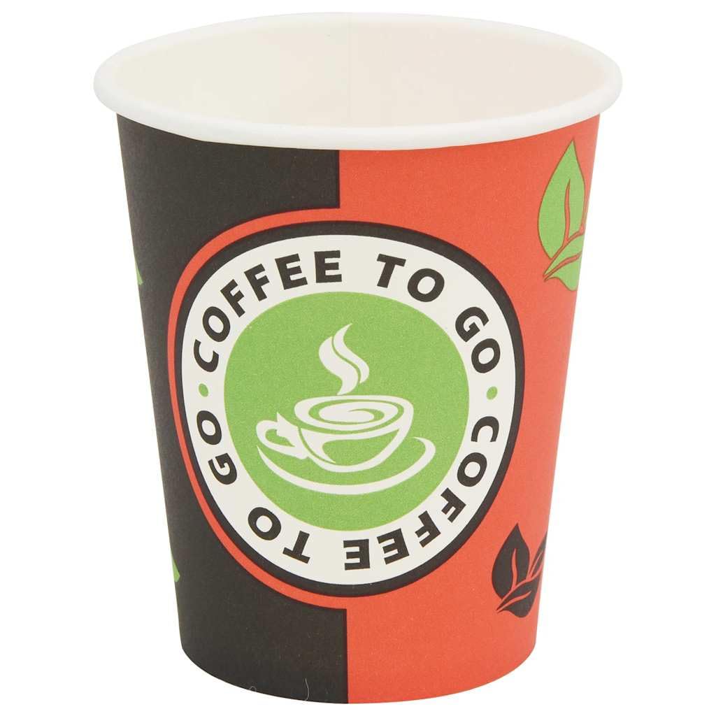 vidaXL 1000x Einweg-Kaffeebecher 240 ml 8 oz Pappbecher Coffee to go Becher 240 Milliliter, 240 Mill