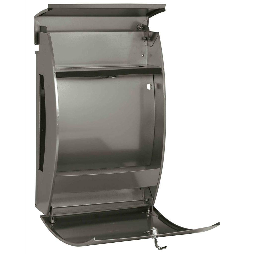 Toolland BG11003 Briefkasten, Nyc, 47.8 cm Höhe x 32.3 cm Breite x 15 cm Länge, Edelstahl