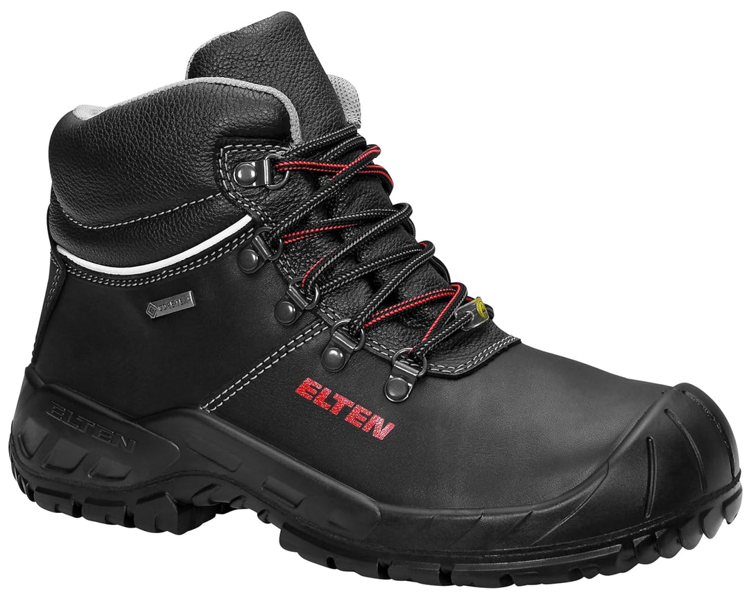 ELTEN Sicherheitsschuhe RENZO GTX XW Mid ESD S3 CI, Herren, Leder, Stahlkappe, leicht, robust, Schwa