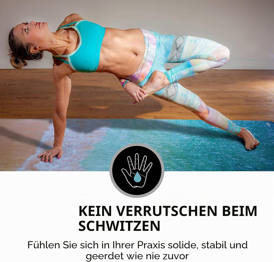 Plyopic All-In-One Yoga-Matte – Rutschfest auch bei Schweiss | Premium Matte mit Sweat-Grip Oberfläc