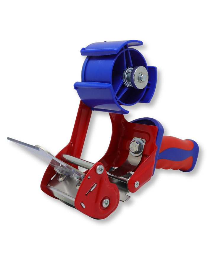 gws Packband Industrie Abroller in Rot-Blau, qualitativer Paketbandroller, für Rollen bis 66 m x 50
