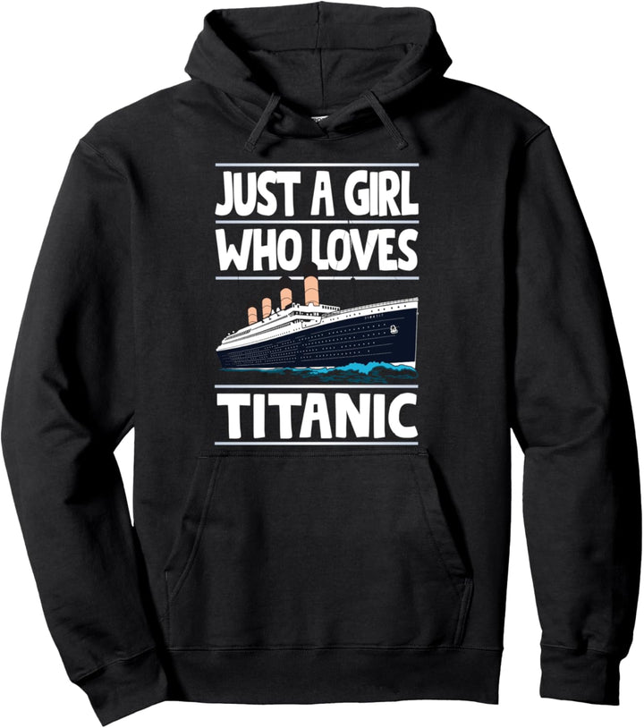 Nur ein Mädchen, das Titanic Voyage Ship liebt Jungen Pullover Hoodie