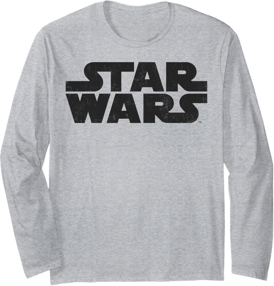 Star Wars Bold Distressed Logo Langarmshirt