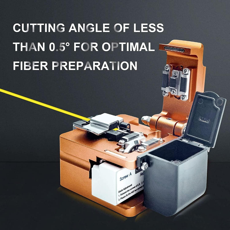 Signal fire Glasfaser-Spaltgerät, Fiber Cleaver mit 16 Schneidspitzen und 48000 Schlitzen