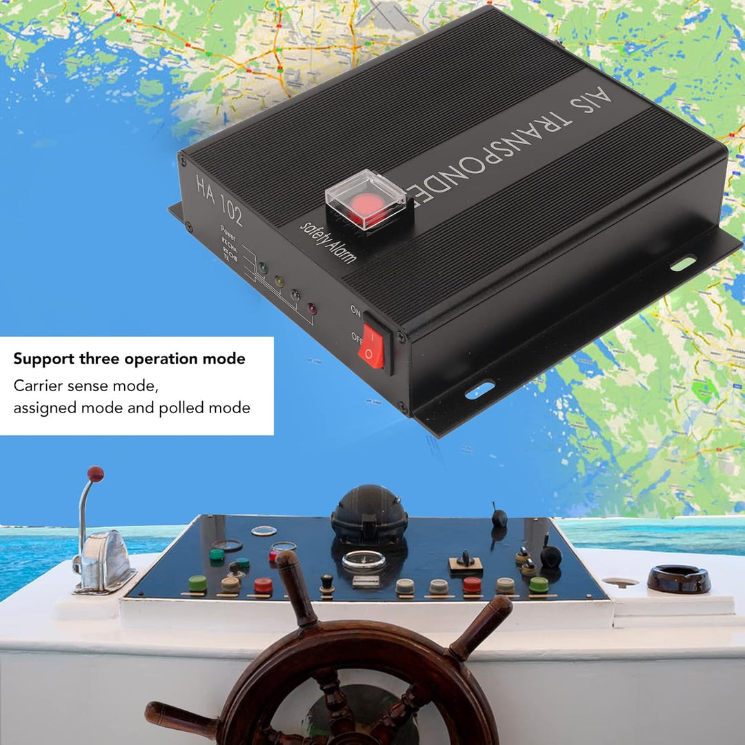 AIS-Transceiver, 156,025 Bis 162,025 MHz DSC-Empfang Marine-Zweikanal-AIS-Empfänger-Transponder mit