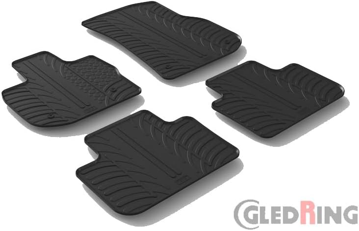 Gledring Satz Gummimatten kompatibel mit BMW X3 (G01) 11/2017- & iX3 (G08) 2020- (T Profil 4-teilig