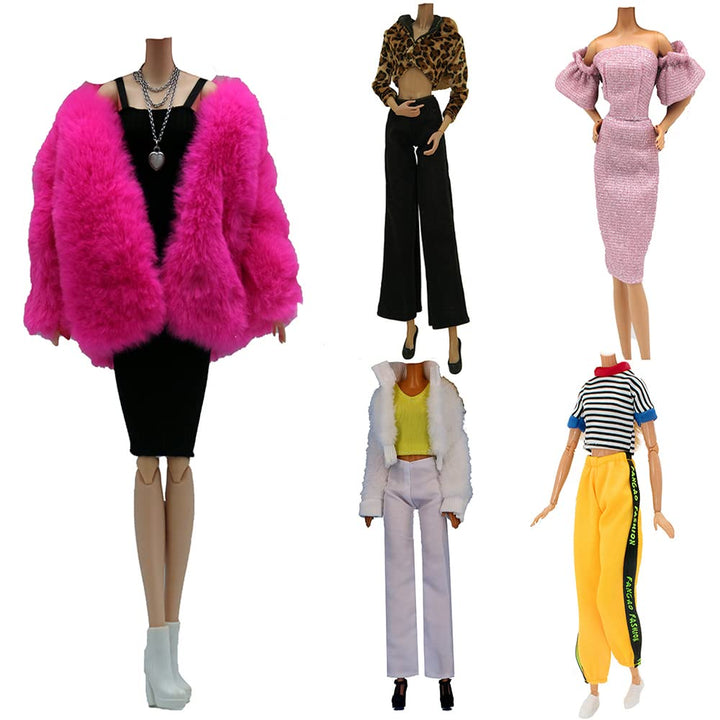 5 Sets Kleidung Kleider Frühling Kleidung + Hosen Schuhe Hut Winddichte Jacke Langarm Modischer Mant