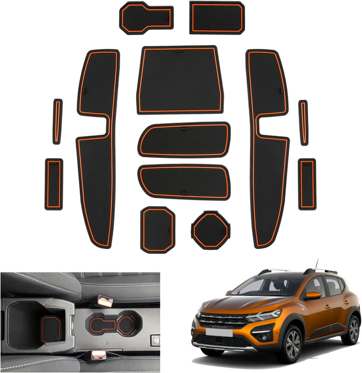 GAFAT Dacia Sandero 3/ Sandero Stepway III 2021-2023 2024 Antirutschmatten, Sandero 2023 Gummimatten