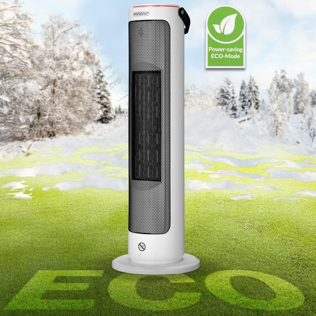 Monzana® Keramik Heizlüfter 2000W 4 Betriebsmodi 15-35°C Energiesparend 70° Oszillation Timer Leise