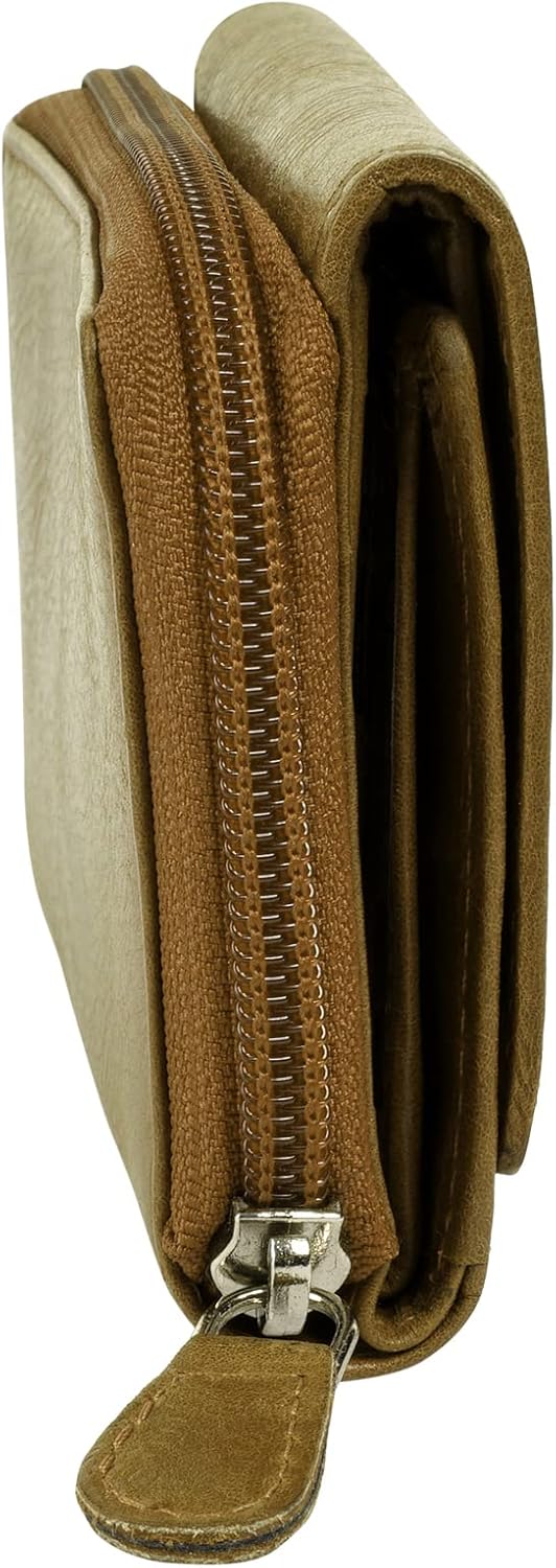 bruno banani kleine Geldbörse im Querformat Echt Leder Damen | RFID-Schutz, Clever konzipiert, Kompa