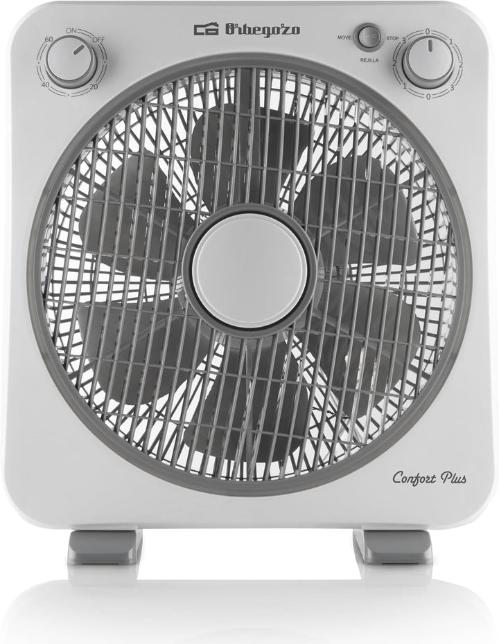 Orbegozo BF 0138 - Standventilator mit 6 Blättern, Schutzgitter, drehbar in beide Richtungen, 3 Gesc