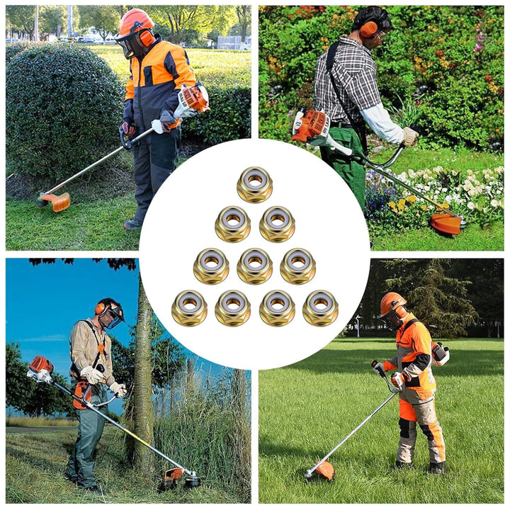 10 Stück Messermutter Mutter Linksgewindemutter für alle Arten von Trimmern mit Linksgewinde für Bew