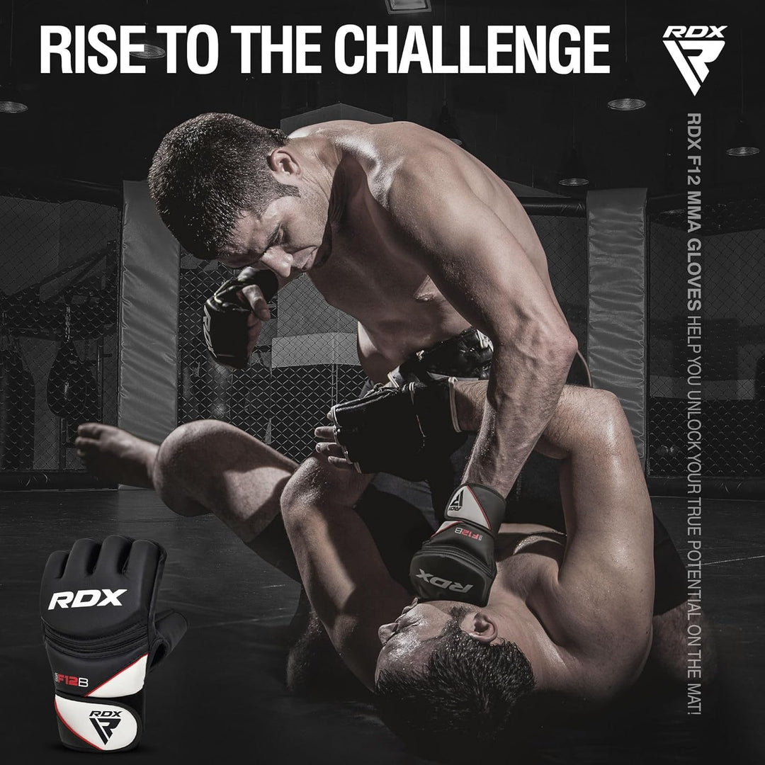RDX MMA Maya Hide Handschuhe, Leder, Training, Kampfkunst, Boxsack, Kampf, Sparring, Kickboxen S sch