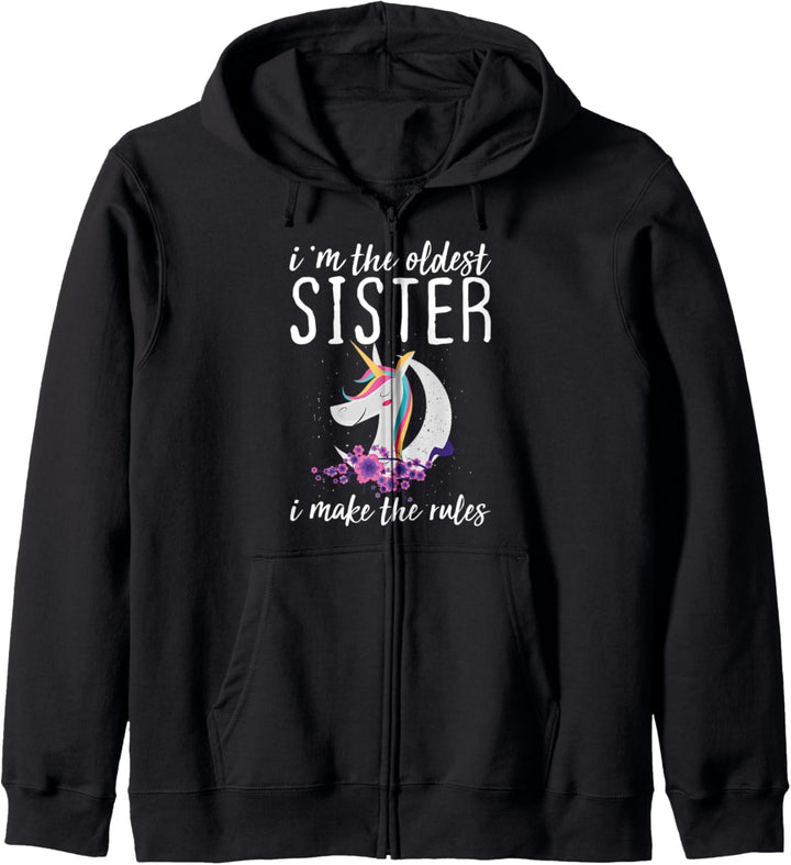I am The Oldest Sister I Make The Rules Lustiges Geschwister Kapuzenjacke