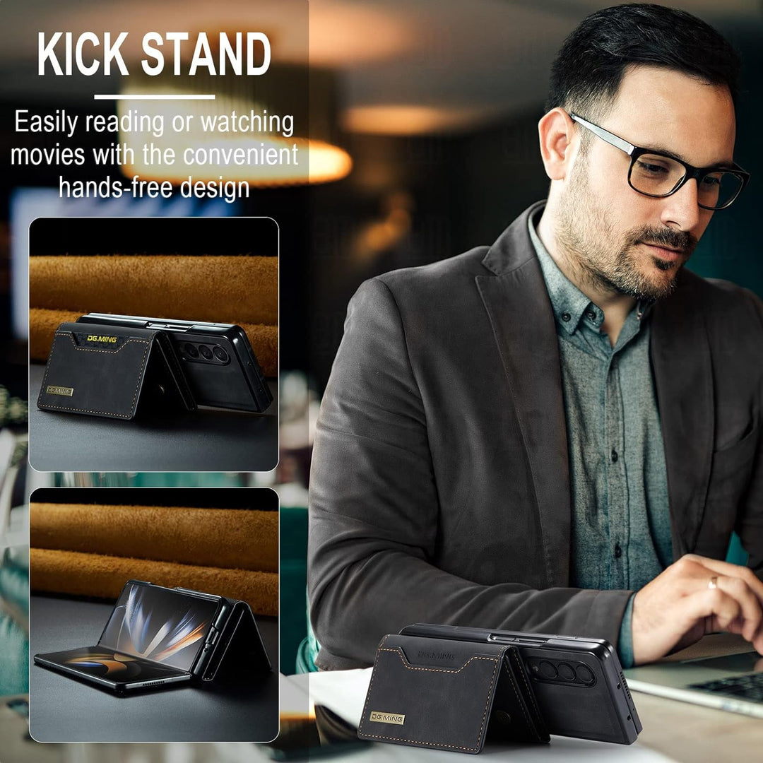 UDBKKDX 2 in 1 Handyhülle für Samsung Galaxy Z Fold 5, abnehmbare Brieftasche und magnetische Adsorp
