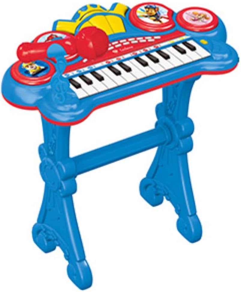 Lexibook, Paw Patrol, Elektronisches Keyboard mit Sitz, Mikrofon, MP3-Player, Soundeffekten, Demo-Mu