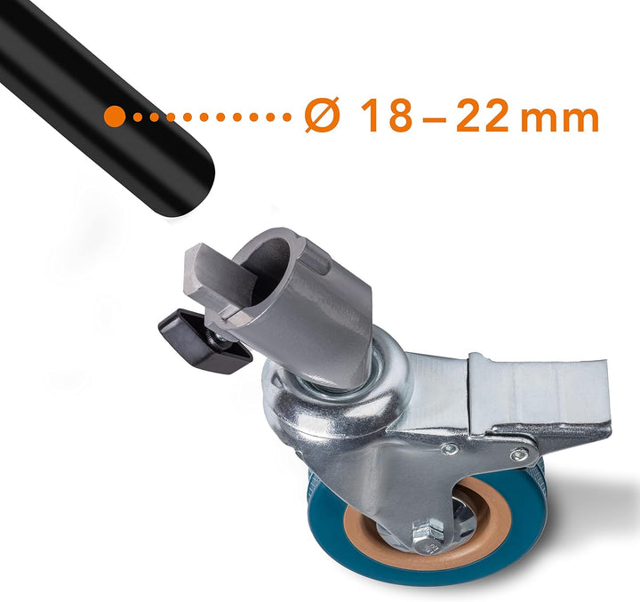Walimex pro 3er Set Stativrollen für Lichtstative I für extra schweres Gewicht, belastbar bis 30kg I