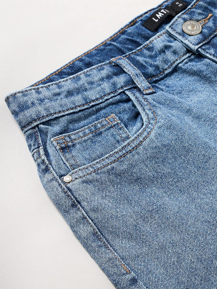 NAME IT Mädchen Nlfbigletizza DNM Hw Wide Pant Jeans 152 Medium Blue Denim, 152 Medium Blue Denim