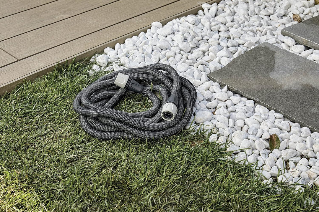 G.F. SRL, Aquapop Grey Easy 20, 20 Meter selbstverlängernder Gewebeschlauch, Made IN Italy, mit Mini