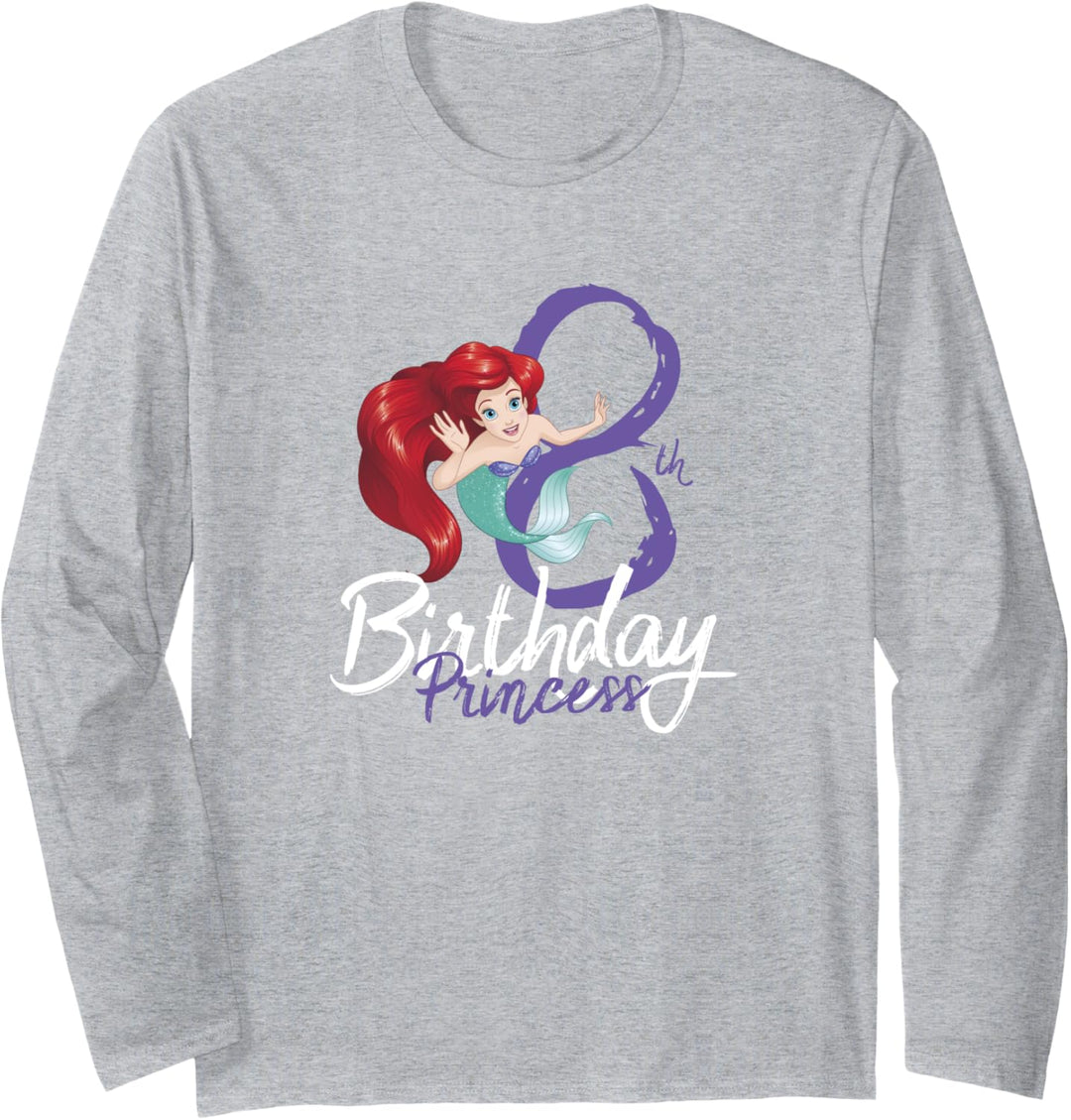 Disney Little Mermaid Ariel 8th Birthday Princess Langarmshirt