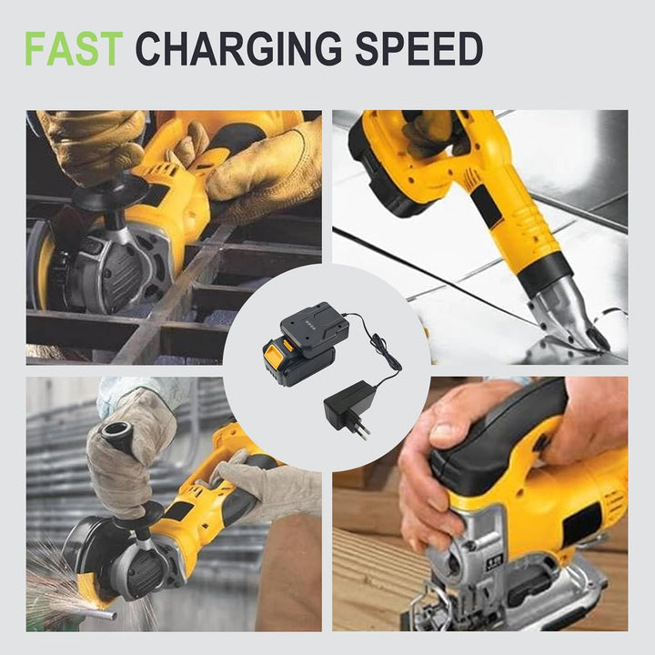 Schnellladegerät, kompatibel mit Dewalt 18 V Akkuladegerät DC9310, kompatibel mit DeWalt 7,2 V – 18
