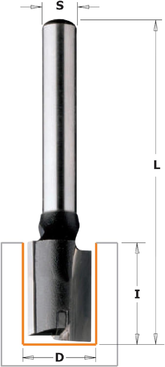 CMT Orange Tools 174.102.11 – Erdbeere für pantografo Z2 + 1 S 8 x 40 d 10 x 30 x 70 DX