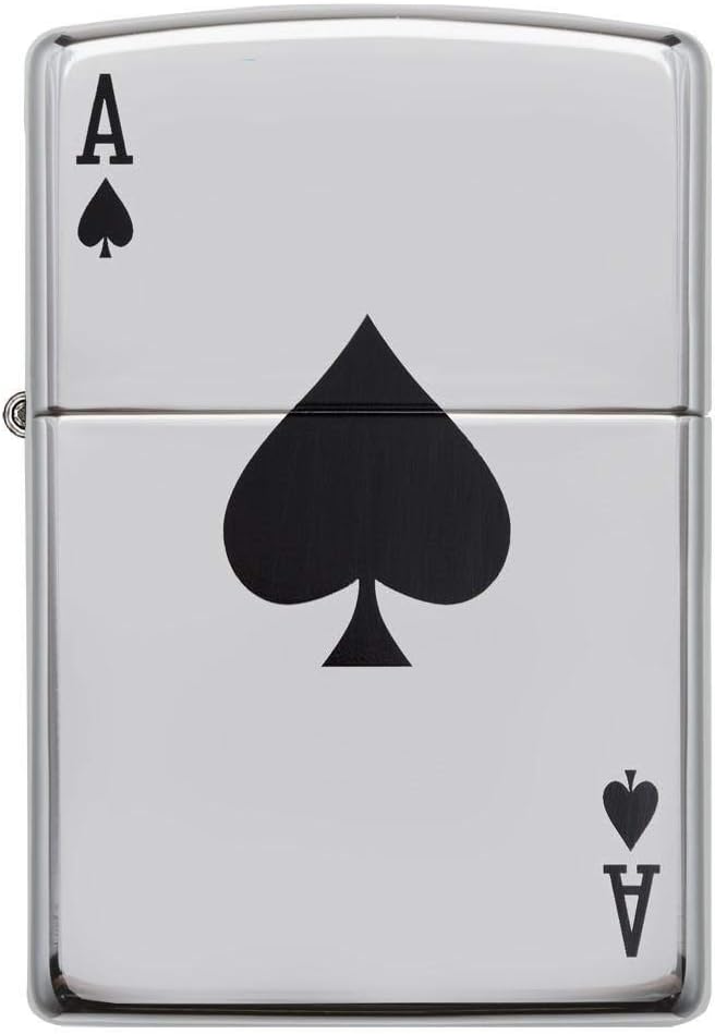 Zippo Ace Winddichtes Feuerzeug, Edelstahl, Silver, 10.2 x 8.9 x 5.1 cm