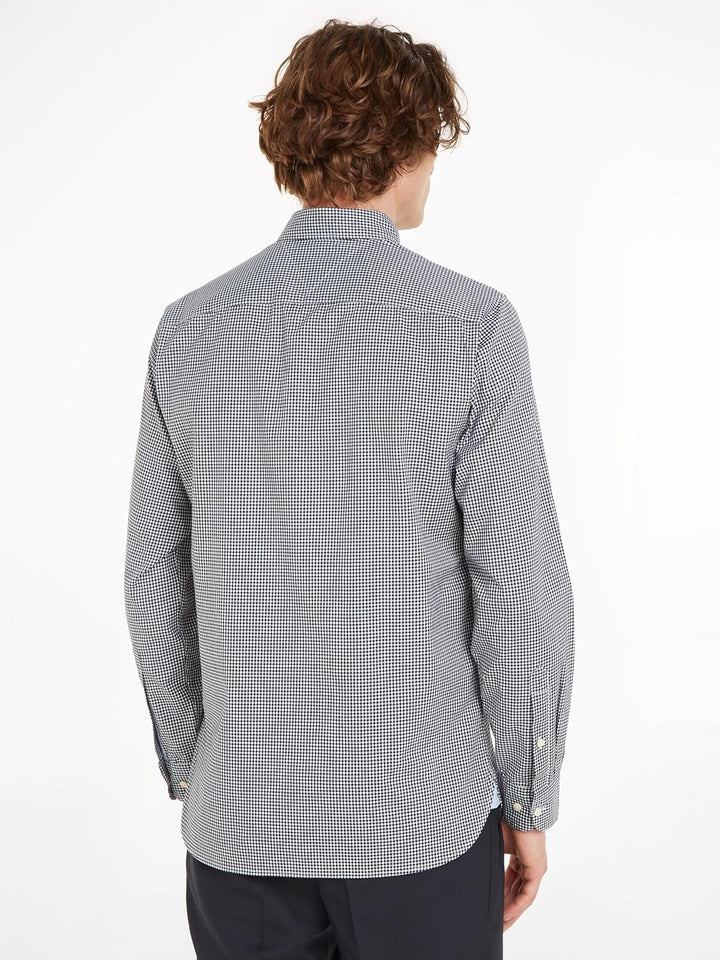 Tommy Hilfiger Herren Flex Poplin Rf Shirt Freizeithemden M Blau (Desert Sky / Optic White), M Blau