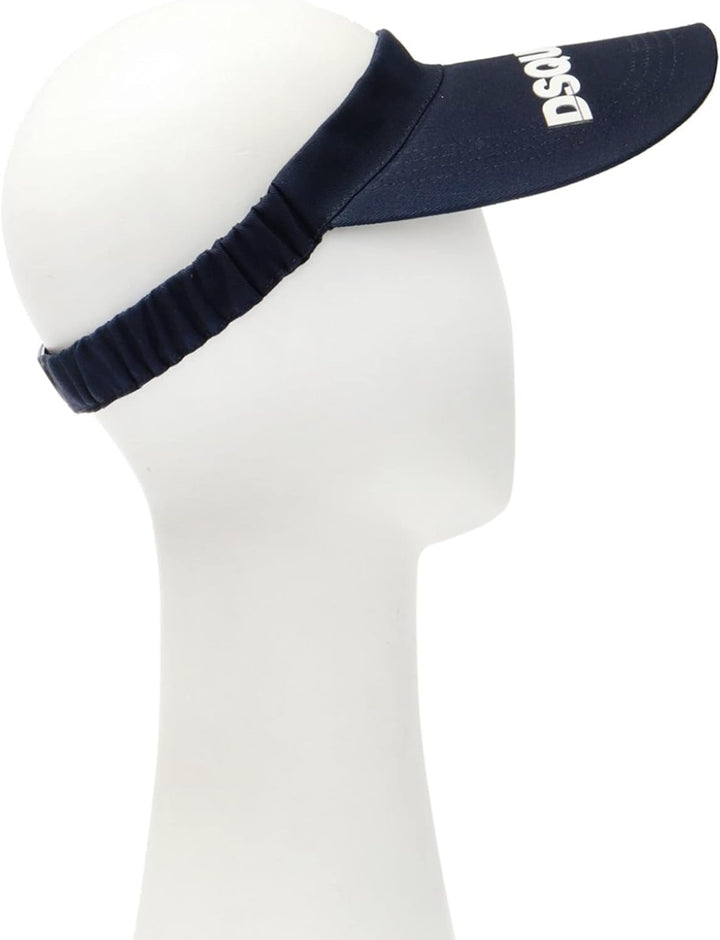 DSQUARED2 Unisex Iconic Logo Patch Visor Cap Kappe Tennis Golf Hat Sonnenblende
