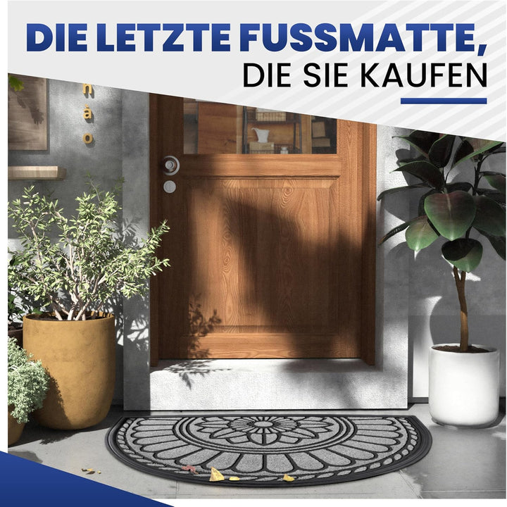 Mibao Fussmatte 45 x 75 cm, rutschfeste Eingangsmatte, strapazierfähige Fussmatte, Schmutzfangmatte
