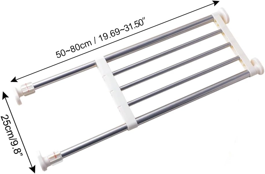 Hershii Erweiterbarer Schrank Teiler Kleider organisator Teleskopstangen Regal Hängende Stange Schwe