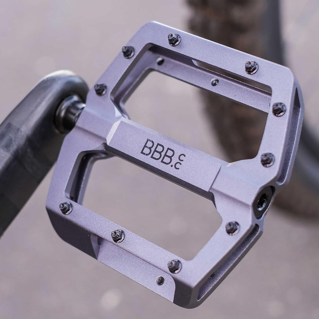BBB Cycling Bike Pedale Aluminium für MTB und E-MTB Matt Grau, Matt Grau