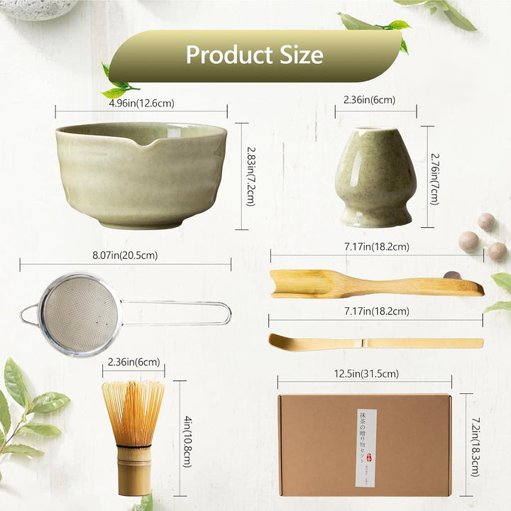 TOPCHANCES 6 Stück Matcha-Set,Matcha Besen Set,Matcha Schale Tee Set für die Zubereitung von Milchka