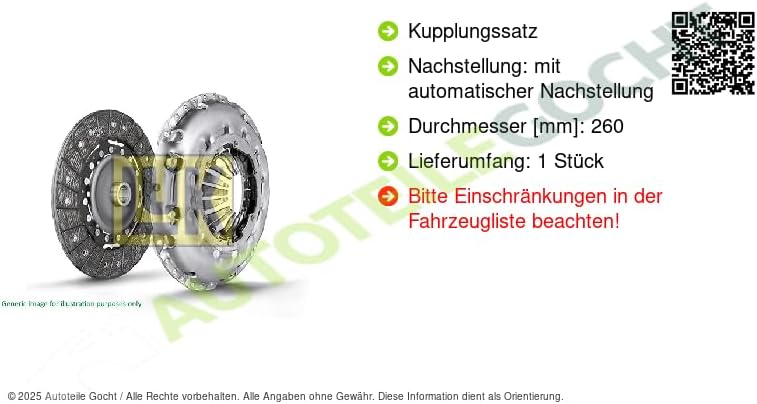 LuK 626 3053 09 LuK SAC Kupplungssatz