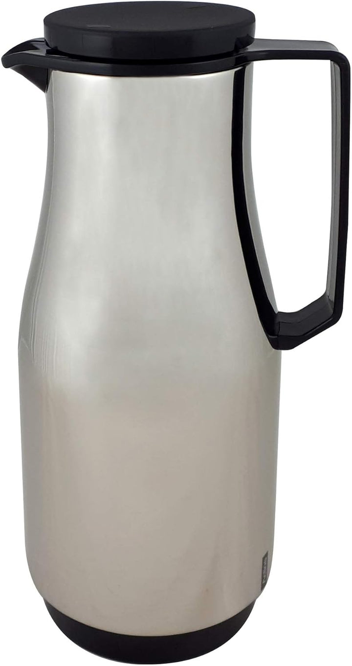 Helios Champion Edelstahl-Isolierkanne mit Drehverschluss 1,5 l schwarz 1,5 Liter Schwarz, 1,5 Liter