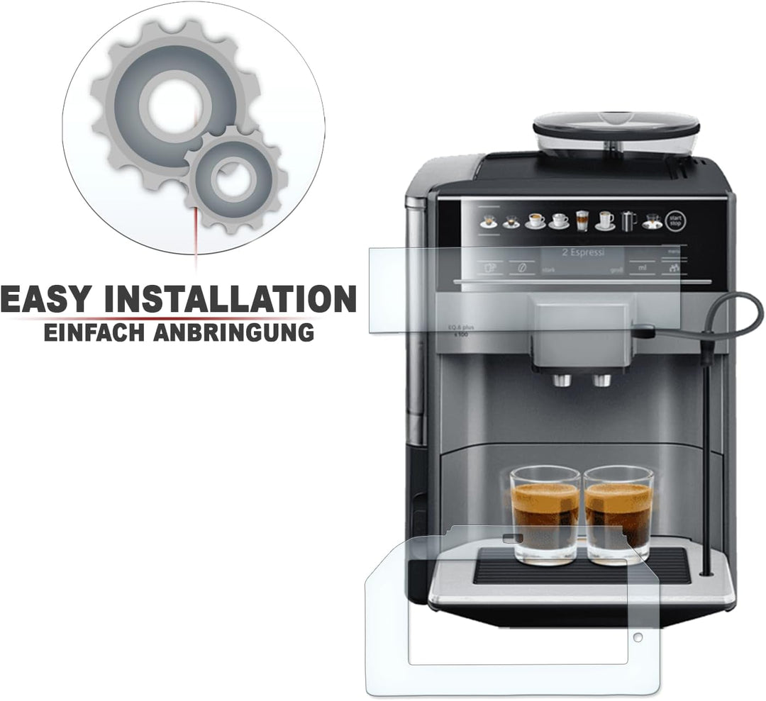 Abtrobfblech Kratzschutz Folie und Display Schutzfolie geeignet für Siemens EQ.6 Plus S700 Set Sieme