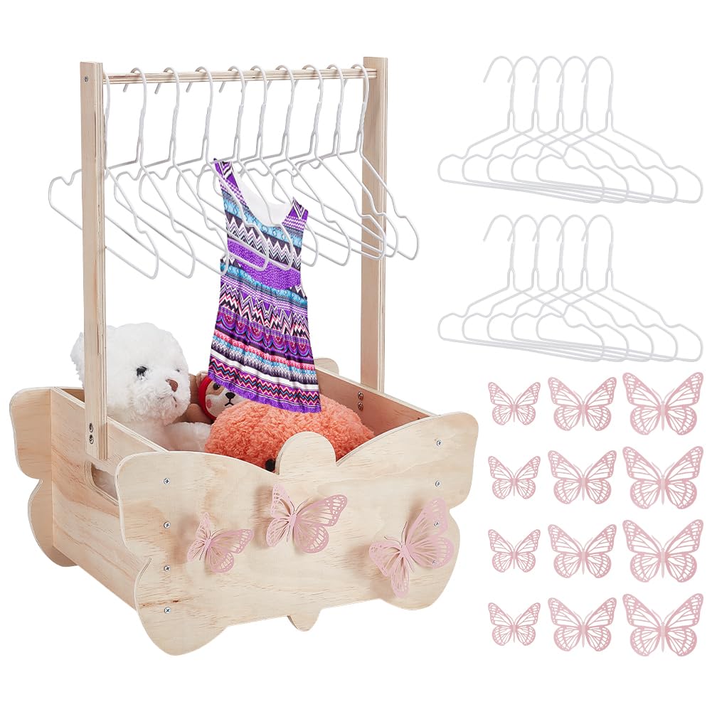 UNICRAFTALE Babyparty Aufbewahrungsbox Aus Holz Mit Schmetterlingsmotiv Inklusive 12 hohlem Schmette