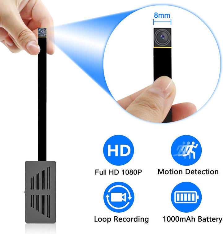 Mini Kamera, HD 1080P Mini Cam Überwachungskamera, Tragbare Kleine DIY Videokamera Sicherheitskamera