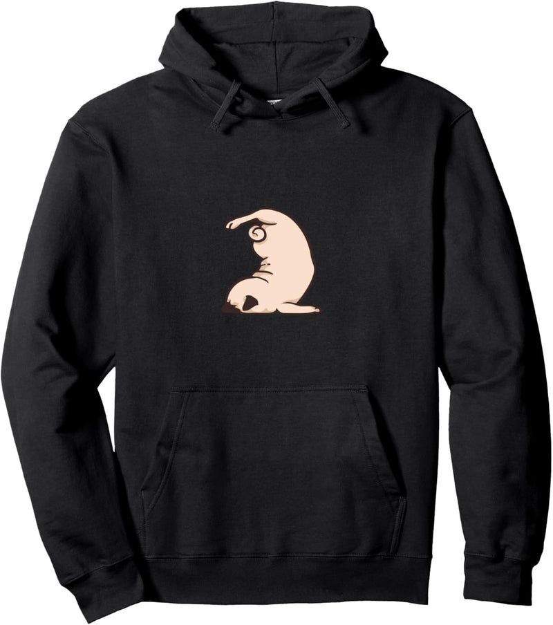 Chin Stand Pug Pullover Hoodie