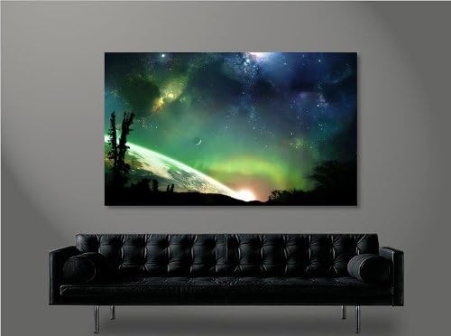 islandburner Bild Bilder auf Leinwand Greenspace 1p Weltall XXL Poster Leinwandbild Wandbild Dekoart