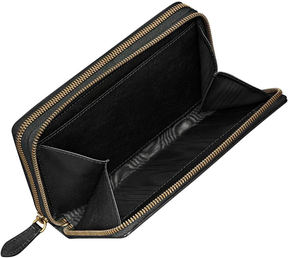 Maxwell Scott Italienische Damen Luxus Leder Clutch Meleto in Schwarz, Schwarz