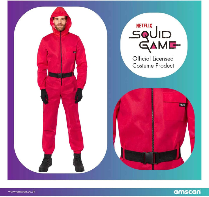 amscan 9915294 - Unisex Erwachsene Offiziell lizenziertes Squid Game Standard Guard Kostüm Grösse: X