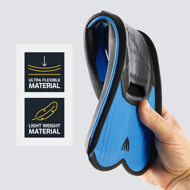 Cressi Light Fins-Kurze Flossen Zum Schnorcheln Schwimmen, Wassertraining, Verfügbar für 45/46 Blau/