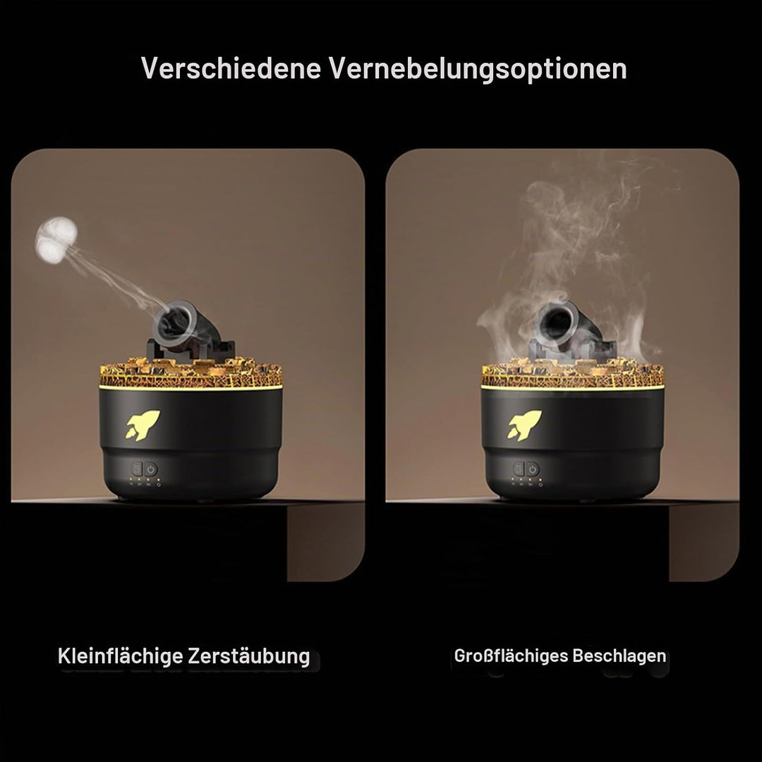 Cannon Blast Aroma Humidifier, Aromatherapie-Luftbefeuchter mit 2 Nebel-Modi, mit Timer für Zuhause