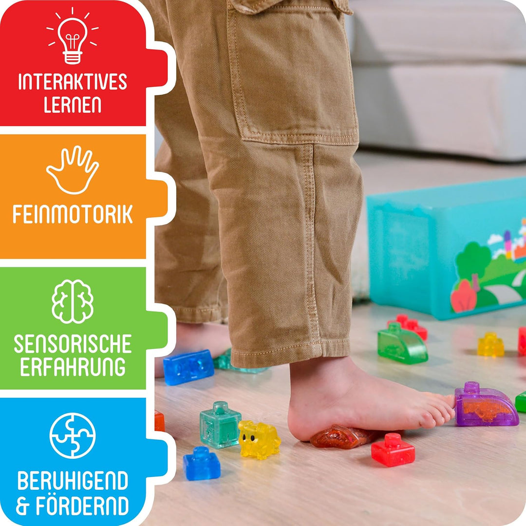 Jelly Blox - My Pets and Me Set, Mein Haustier und ich Set, 20 weiche Spielblöcke, Konstruktionsspie