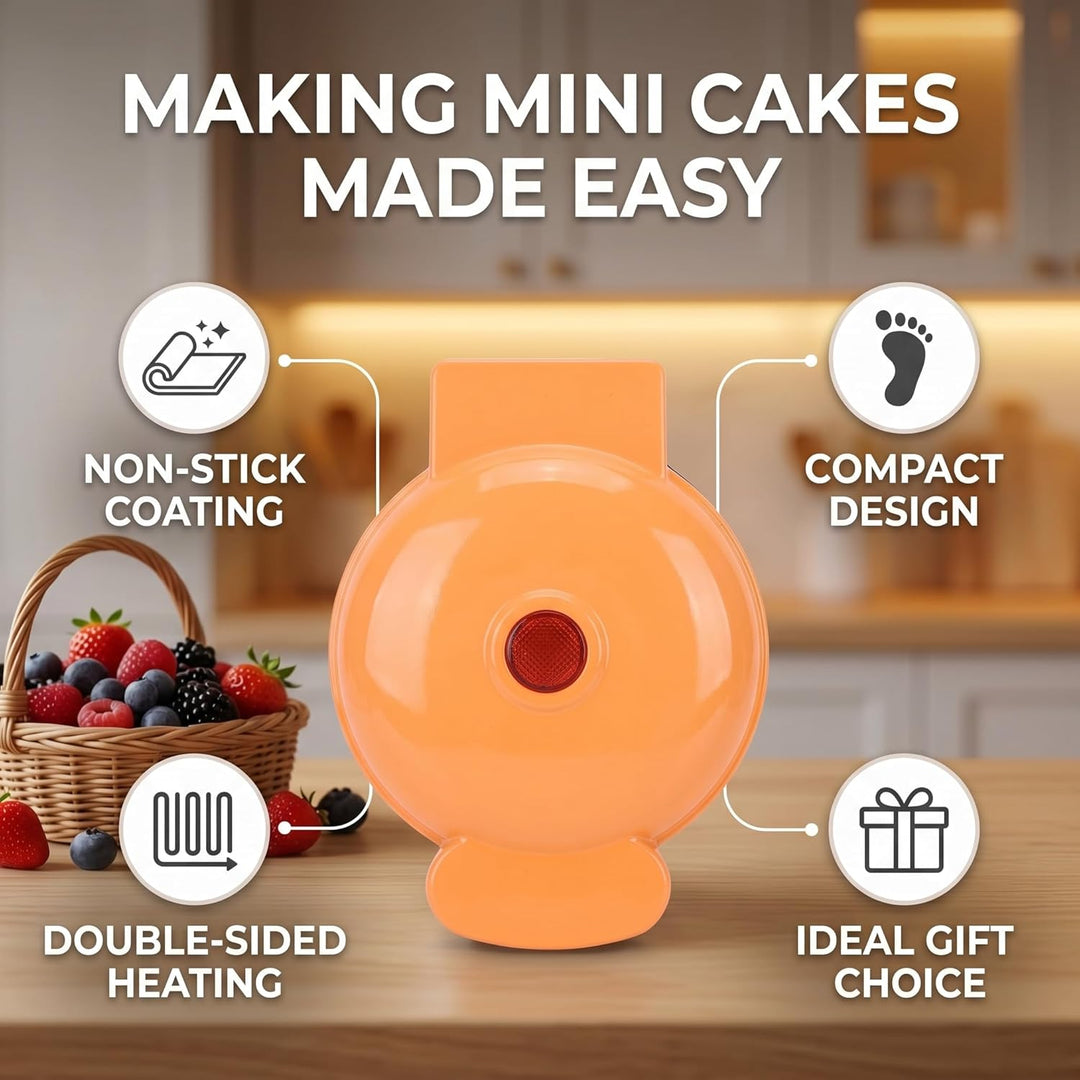 Alomejor Cake Maker 350 W Doppelseitige Heizung Antihaft-Mini-Kuchenmaschine – Kompaktes Design für