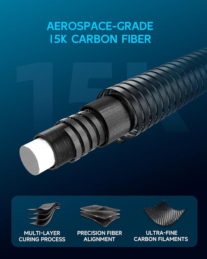 KONLLEN Billardqueue aus Carbonfaser, 147cm, professionelles Billardqueue für Erwachsene, Vollcarbon