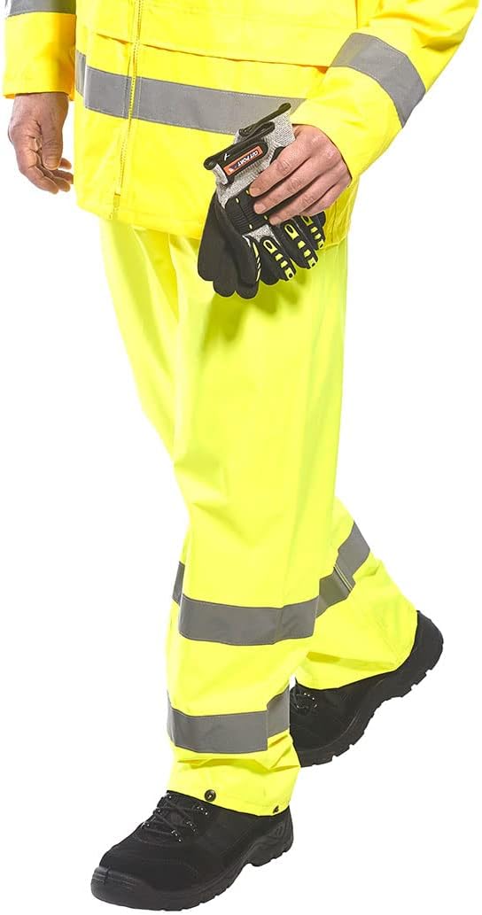 Portwest H441 Herren Regen WarnschutzHose Leicht Wasserdicht Reflektierend