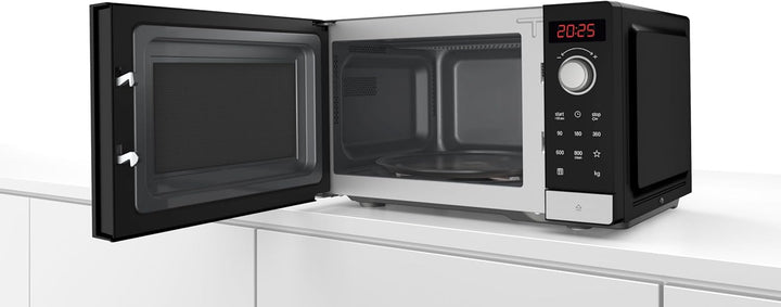 Bosch FFL023MS2 Serie 2 Mikrowelle, 26 x 44 cm, 800 W, Drehteller 27 cm, Türanschlag Links, AutoPilo