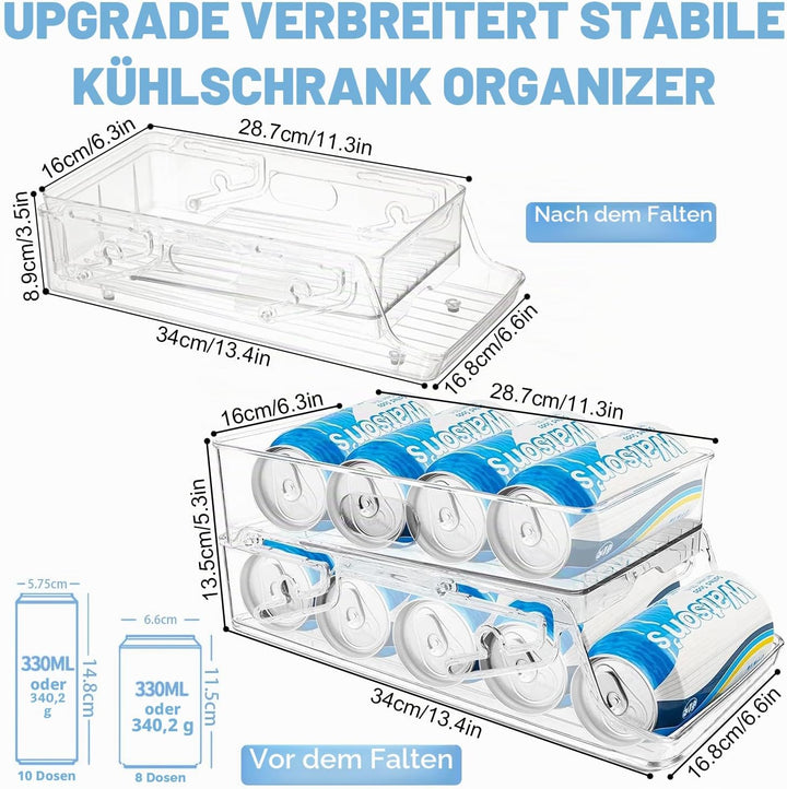 Lighterday Dosen Kühlschrank Organizer Doppelt Dosenspender Kühlschrank Dosen Fridge Organizer Geträ